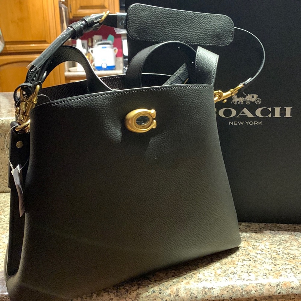 Coach Black Bucket Bag NWT